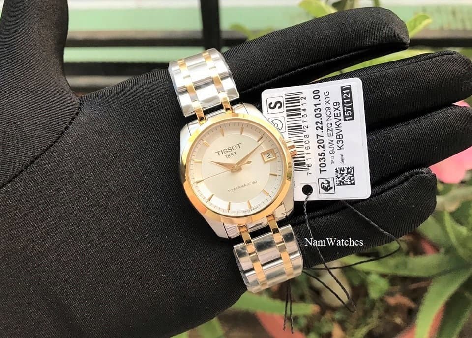 T0352072203100 (9) dong ho Tissot Couturier Ladies Powermatic 80 Demi Gold - T035.207.22.031.00