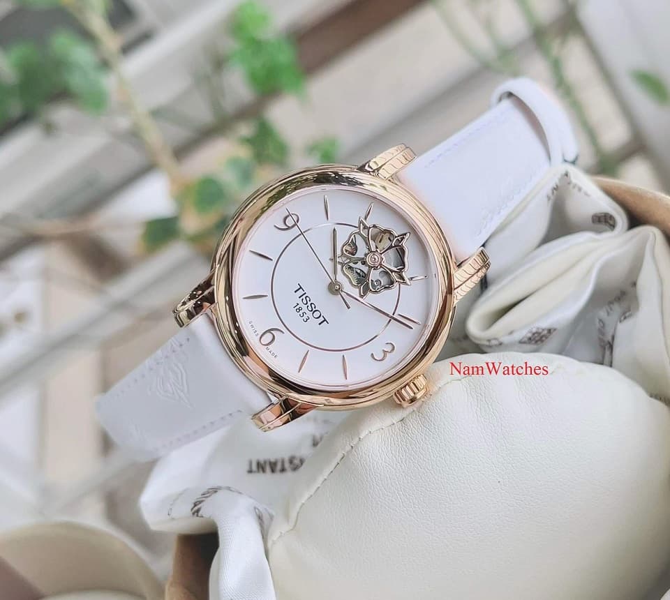 T0502073701704 (1) dong ho Tissot Open Heart Ladies Rose Gold White Leather - T050.207.37.017.04