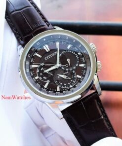 dong ho Citizen Eco-drive Calendrier Brown Leather - BU2020-29X