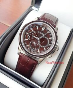 dong ho Citizen Eco-drive Calendrier Brown Leather - BU2020-29X