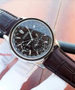 dong ho Citizen Eco-drive Calendrier Brown Leather - BU2020-29X