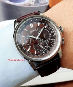 dong ho Citizen Eco-drive Calendrier Brown Leather - BU2020-29X