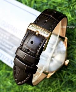 dong ho Citizen Automatic Black Rose Gold Leather - NH8353-00H