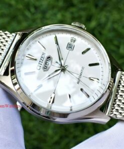 dong ho Citizen Automatic Curved Glass C7 White Mesh - NH8390-89A