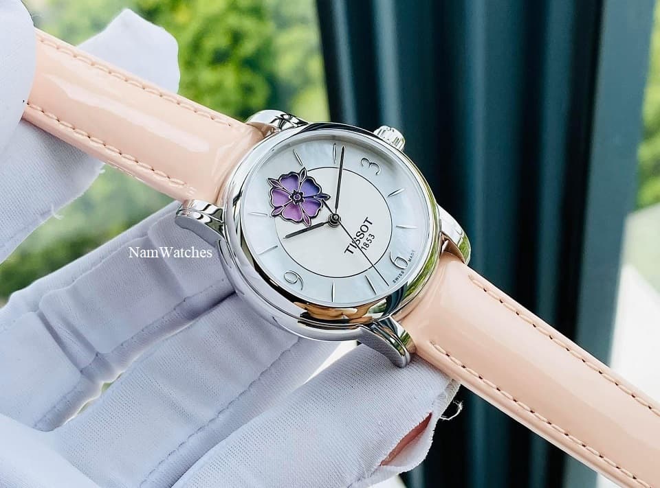 T0502071611700 (1) dong ho Tissot Open Heart Color Ladies Rose Leather - T050.207.16.117.00