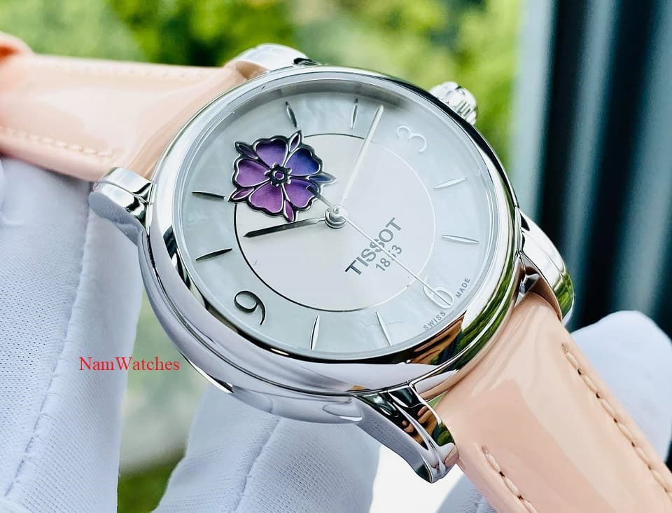T0502071611700 (3) dong ho Tissot Open Heart Color Ladies Rose Leather - T050.207.16.117.00