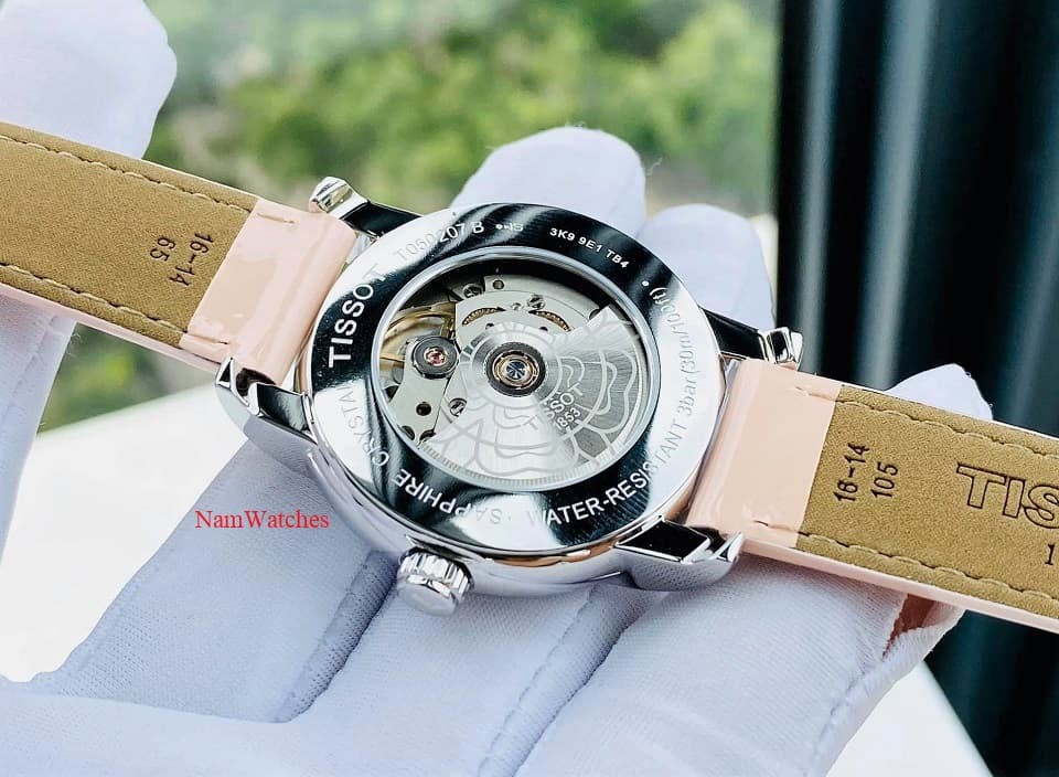 T0502071611700 (5) dong ho Tissot Open Heart Color Ladies Rose Leather - T050.207.16.117.00