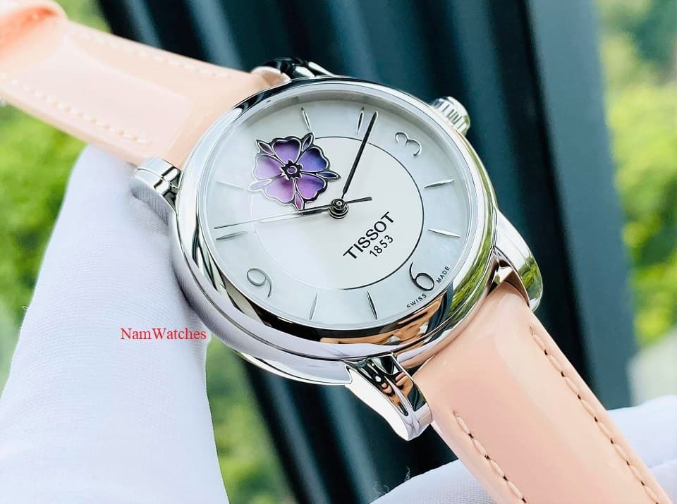 T0502071611700 (7) dong ho Tissot Open Heart Color Ladies Rose Leather - T050.207.16.117.00