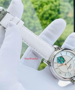 dong ho Tissot Open Heart Color Ladies White Leather - T050.207.17.117.05