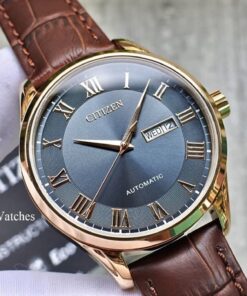dong ho Citizen Automatic Grey Rose Gold Leather - NH8363-14H