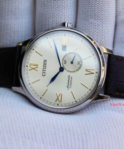dong ho Citizen Automatic Titanium Ivory Leather - NJ0090-13P