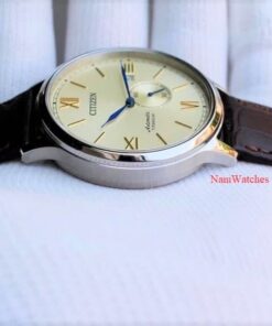 dong ho Citizen Automatic Titanium Ivory Leather - NJ0090-13P