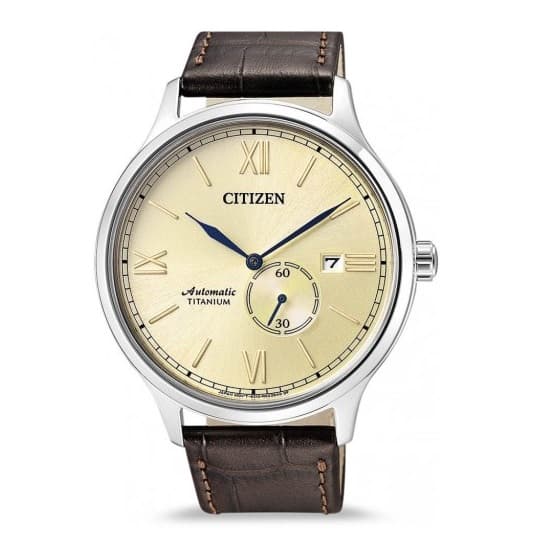 NJ0090-13P dong ho Citizen Automatic Titanium Ivory Leather - NJ0090-13P