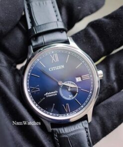 dong ho Citizen Automatic Titanium Blue Leather - NJ0090-21L