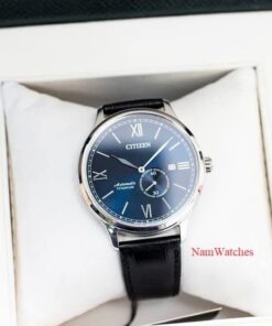 dong ho Citizen Automatic Titanium Blue Leather - NJ0090-21L