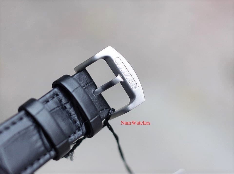 NJ0090-21L (8) dong ho Citizen Automatic Titanium Blue Leather - NJ0090-21L