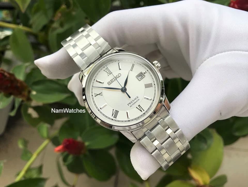 SRPC05J1 (2) dong ho Seiko Presage White Steel - SRPC05J1