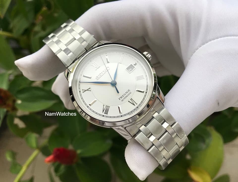 SRPC05J1 (4) dong ho Seiko Presage White Steel - SRPC05J1