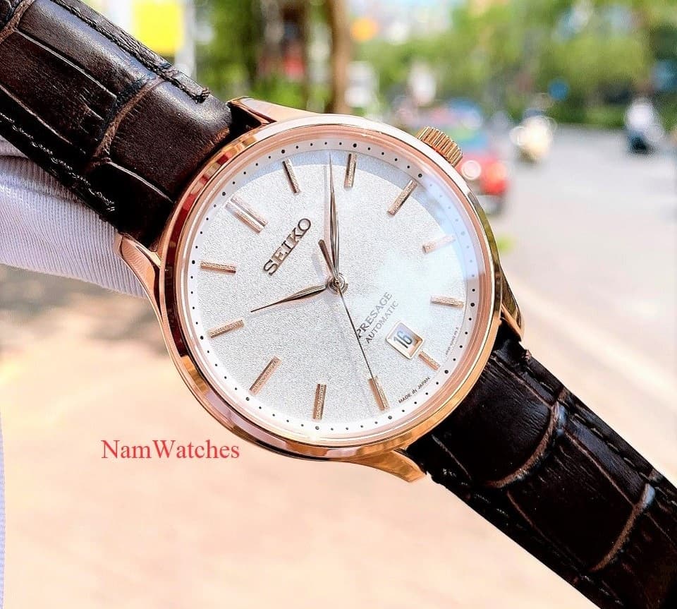 SRPD42J1 (1) dong ho Seiko Presage Rose Gold Leather - SRPD42J1