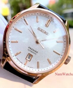 dong ho Seiko Presage Rose Gold Leather - SRPD42J1