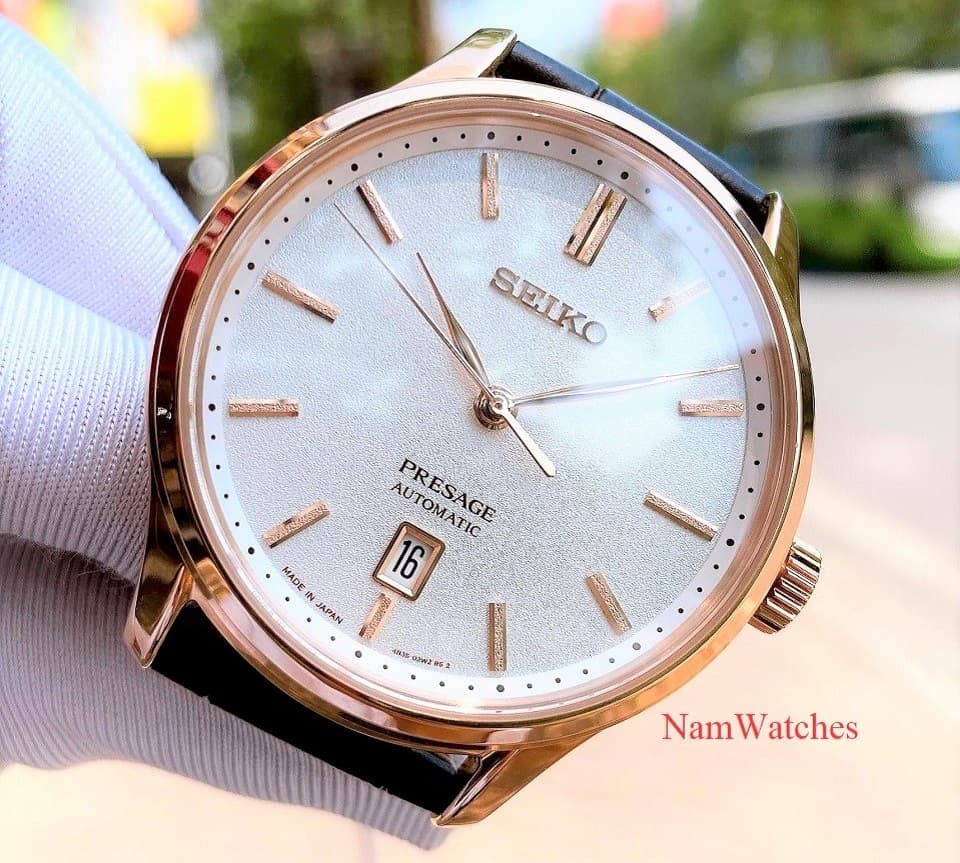 SRPD42J1 (2) dong ho Seiko Presage Rose Gold Leather - SRPD42J1
