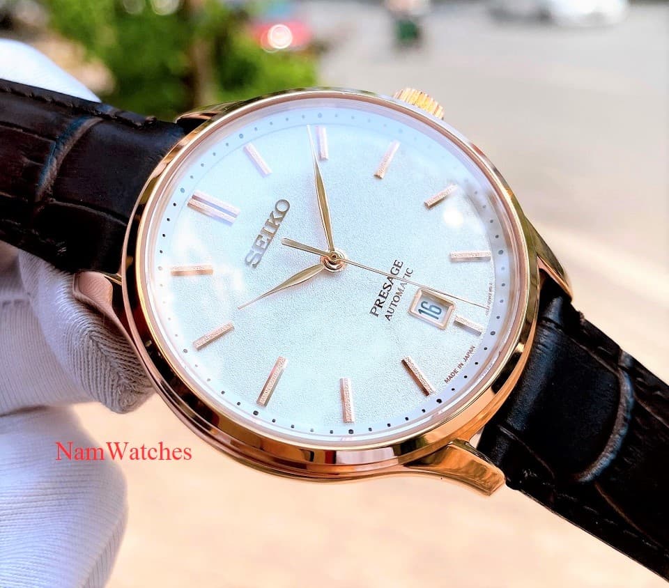 SRPD42J1 (3) dong ho Seiko Presage Rose Gold Leather - SRPD42J1