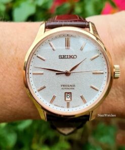 dong ho Seiko Presage Rose Gold Leather - SRPD42J1