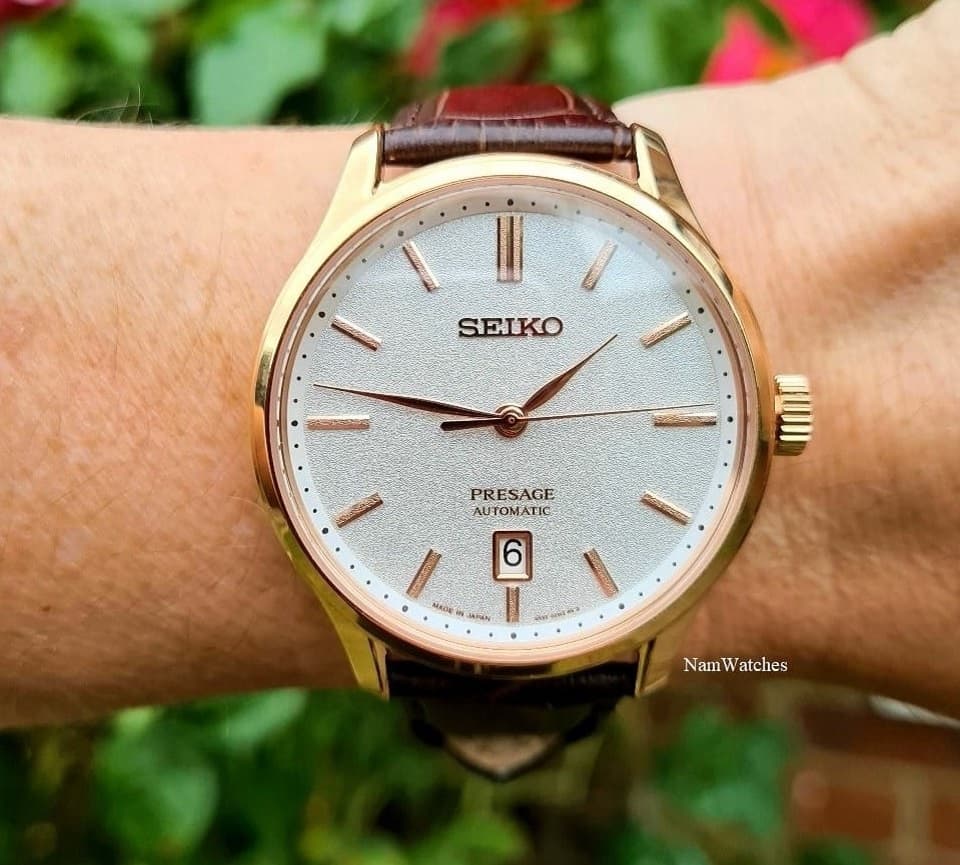 SRPD42J1 (8) dong ho Seiko Presage Rose Gold Leather - SRPD42J1