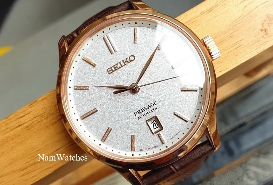 SRPD42J1 (9) dong ho Seiko Presage Rose Gold Leather - SRPD42J1
