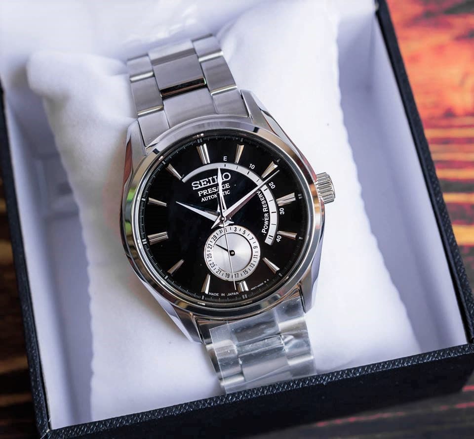 SSA351J1 (1) dong ho Seiko Presage Power Reserve Black Steel - SSA351J1