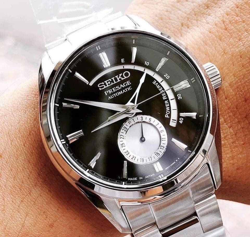 SSA351J1 (2) dong ho Seiko Presage Power Reserve Black Steel - SSA351J1