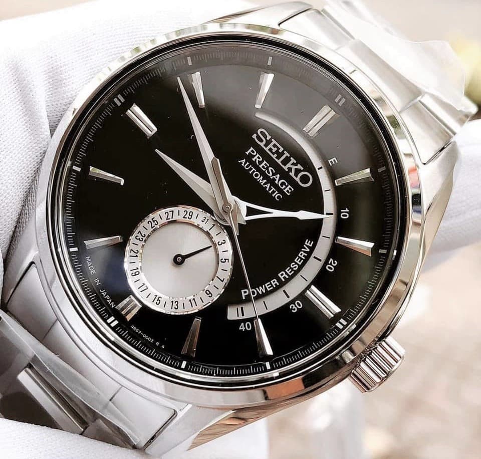 SSA351J1 (3) dong ho Seiko Presage Power Reserve Black Steel - SSA351J1
