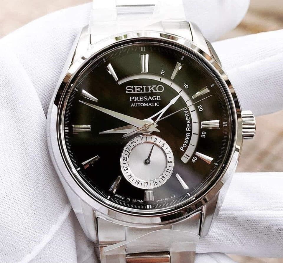 SSA351J1 (5) dong ho Seiko Presage Power Reserve Black Steel - SSA351J1