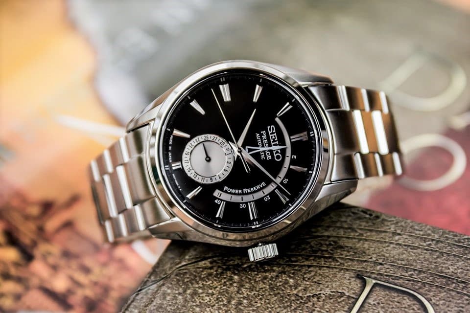 SSA351J1 (8) dong ho Seiko Presage Power Reserve Black Steel - SSA351J1