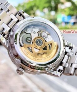 dong ho Seiko Presage Open Heart Black Steel - SSA367J1