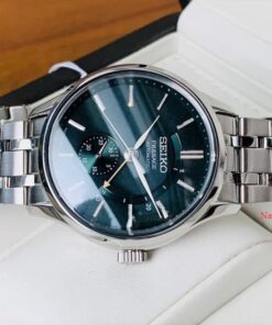 dong ho Seiko Presage Power Reserve Green Steel - SSA397J1