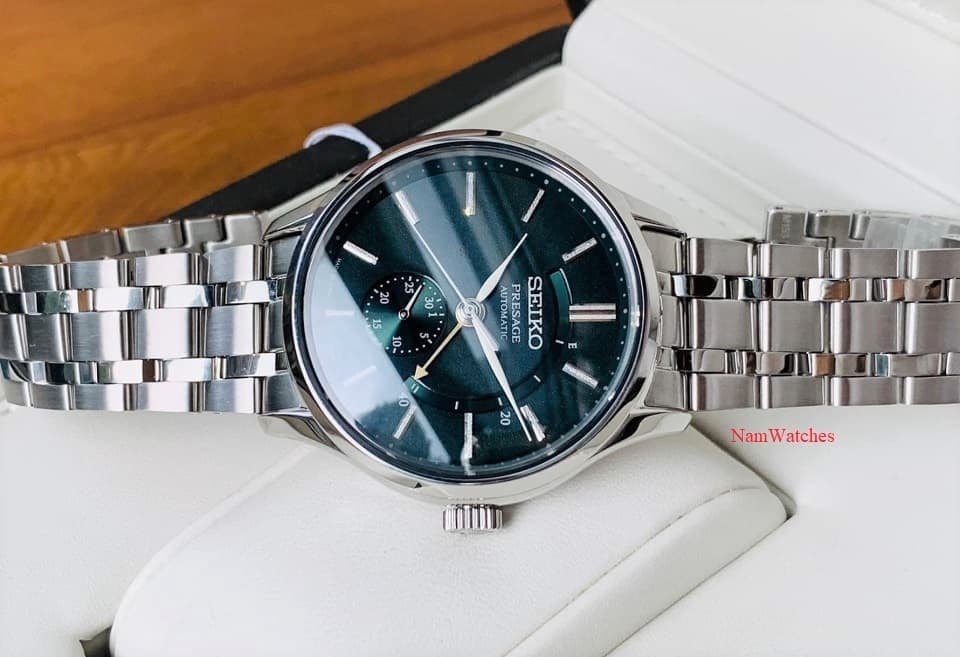 SSA397J1 (1) dong ho Seiko Presage Power Reserve Green Steel - SSA397J1