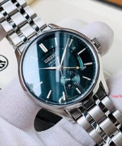 dong ho Seiko Presage Power Reserve Green Steel - SSA397J1