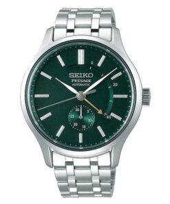dong ho Seiko Presage Power Reserve Green Steel - SSA397J1