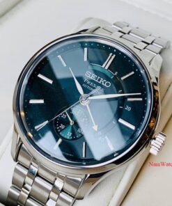 dong ho Seiko Presage Power Reserve Green Steel - SSA397J1