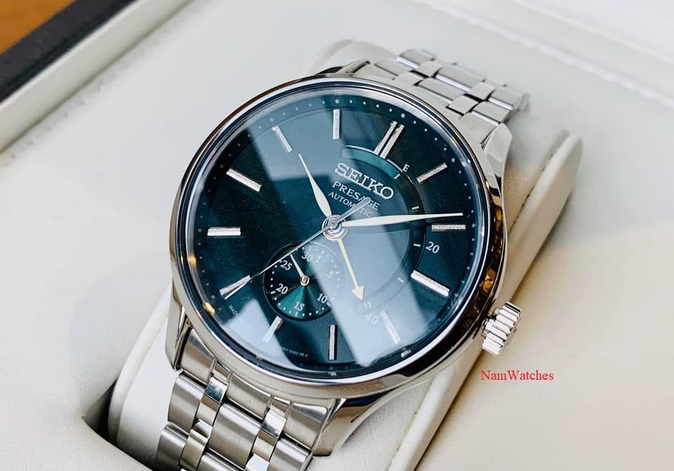 SSA397J1 (3) dong ho Seiko Presage Power Reserve Green Steel - SSA397J1