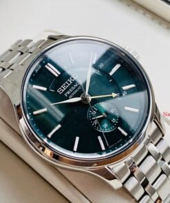 dong ho Seiko Presage Power Reserve Green Steel - SSA397J1