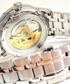 dong ho Seiko Presage Power Reserve Green Steel - SSA397J1