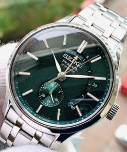 dong ho Seiko Presage Power Reserve Green Steel - SSA397J1