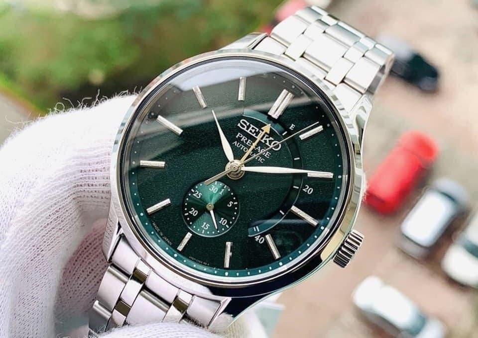 SSA397J1 (8) dong ho Seiko Presage Power Reserve Green Steel - SSA397J1