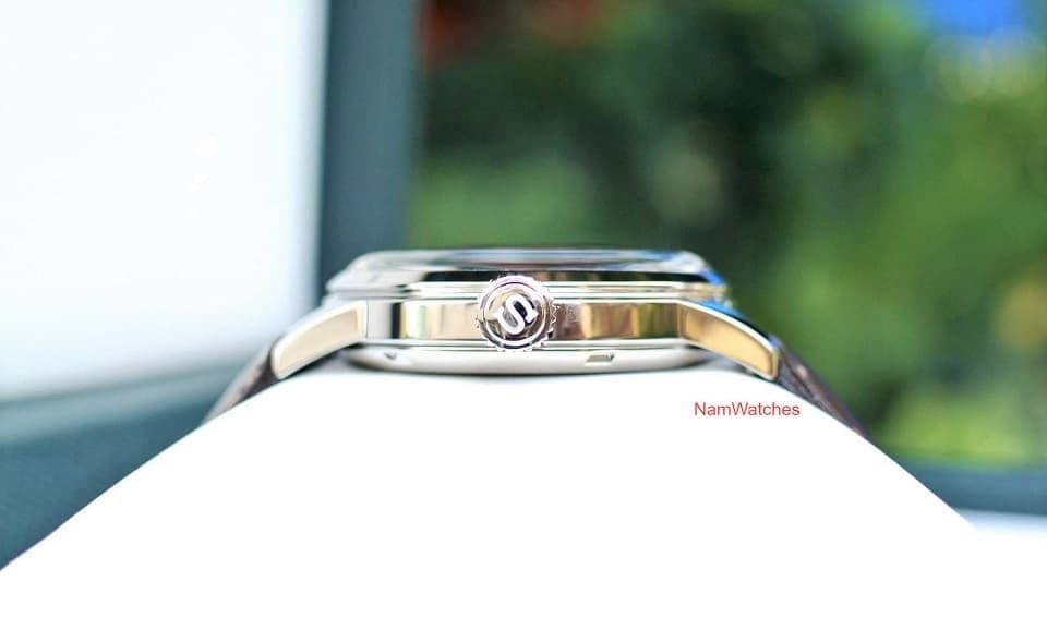 SSA407J1 (10) dong ho Seiko Presage Cocktail Open Heart Midnight Brown Leather - SSA407J1