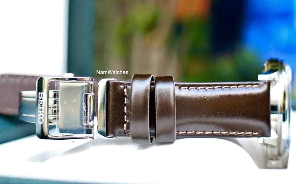 SSA407J1 (12) dong ho Seiko Presage Cocktail Open Heart Midnight Brown Leather - SSA407J1