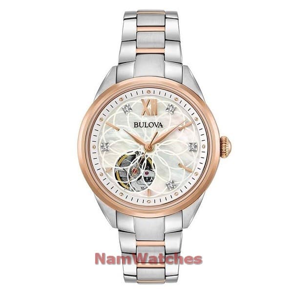 98P170 dong ho Bulova Open Heart Ladies Demi Rose Gold - 98P170