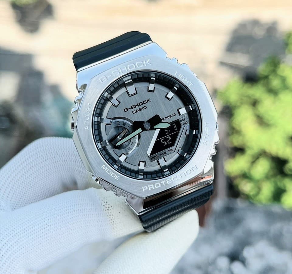 GM-2100-1ADR (1) dong ho Casio G-Shock Silver Steel – GM-2100-1ADR