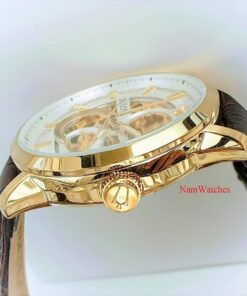dong ho Bulova Sutton Skeleton Gold Leather - 97A138